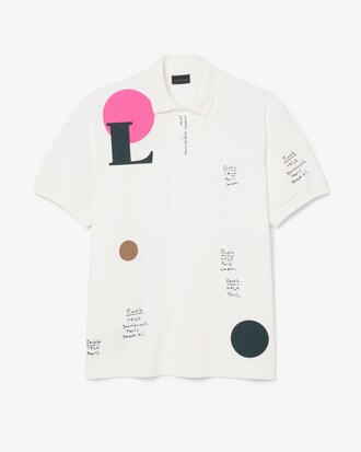 Loose Fit-Polohemd Runway mit grafischem Piqué