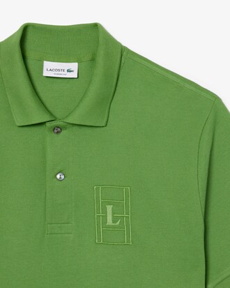 Classic Fit-Polohemd aus Petit Piqu&eacute; mit Stickereien