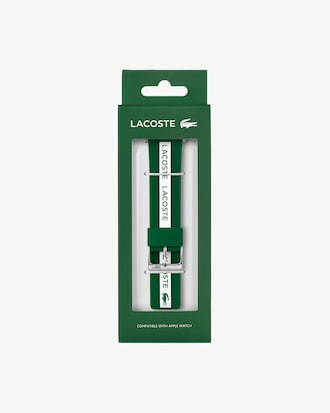 Unisex LACOSTE Apple Watch-Silikonband in grün