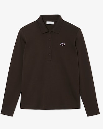 Regular Fit-Polohemd mit Krokodil und Landschaft