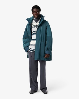 Runway Pullover mit Polokragen und strukturierten Streifen