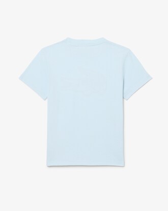 T-Shirt aus Baumwolle mit gesticktem Krokodil