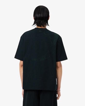 T-Shirt Runway mit gesticktem Krokodil