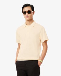 Classic Fit-Polohemd Paris mit offenem Ausschnitt und Stickerei