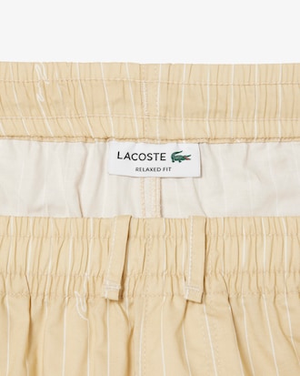 Gestreifte Shorts aus Baumwolle mit Kroko-Print