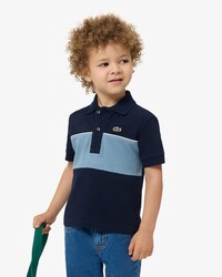 Polohemd aus Petit Piqu&eacute; mit Kontrastband