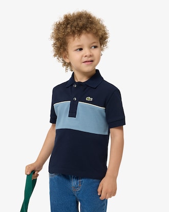 Polohemd aus Petit Piqu&eacute; mit Kontrastband