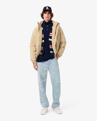 Relaxed Fit-Cardigan aus Alpakawolle mit Streifen