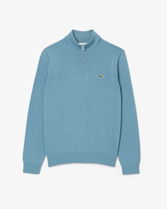 Pullover aus Baumwolle mit Rei&szlig;verschluss und hohem Kragen