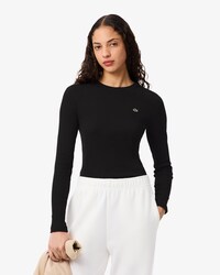 Slim Fit-T-Shirt aus gerippter Baumwolle