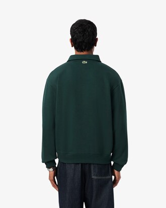 Sweatshirt mit Polokragen und Badge-Akzenten