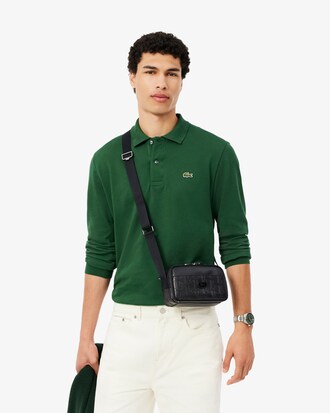 Umh&auml;ngetasche aus Leder mit Monogramm