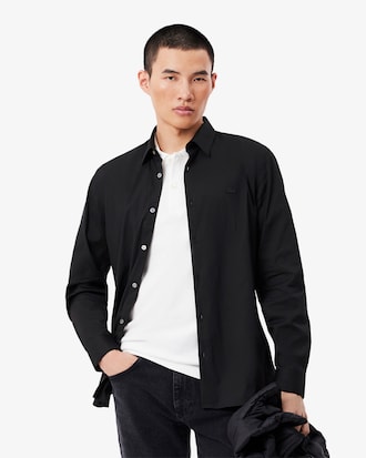 Slim Fit-Hemd aus Stretch-Popeline