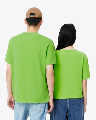 T-Shirt aus schwerer Baumwolle mit verwaschenem Effekt