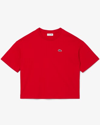Relaxed Fit-T-Shirt mit Krokodil und Landschaft
