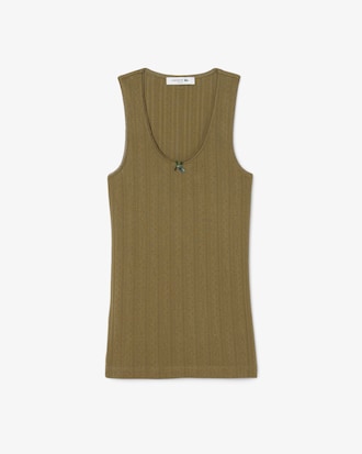 Slim Fit-Tanktop aus Pointelle-Spitze