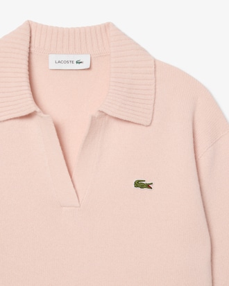 Pullover aus Kaschmir mit 3D-Strick und Polokragen