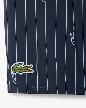 Halblange Badehose mit Kroko-Print