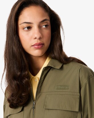 Oversized-Shirt-Kleid aus Baumwolle mit Rei&szlig;verschluss vorn
