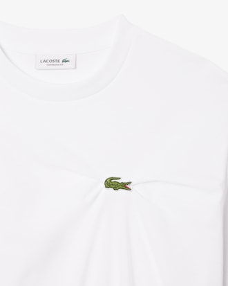 Oversized-T-Shirt aus drapiertem Jersey