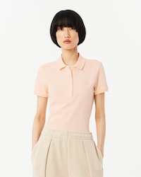 Slim Fit Damen LACOSTE Poloshirt aus Stretch-Baumwoll-Piqu&eacute;