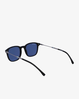Dreifarbige, rechteckige Acetat-Sonnenbrille