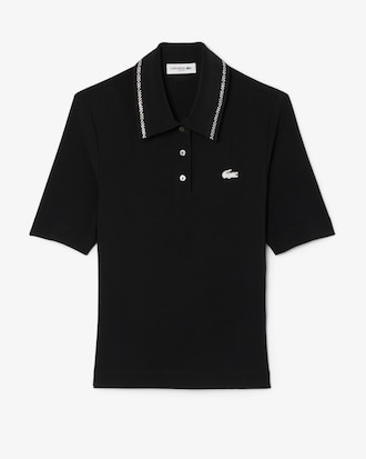Slim Fit-Polohemd L.12.D mit Strassdetails