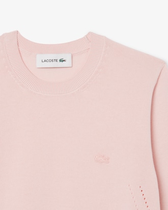 Pullover aus 3D-Strick mit Rundhalsausschnitt