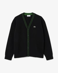 Cardigan aus Wolle und Baumwolle mit V-Ausschnitt