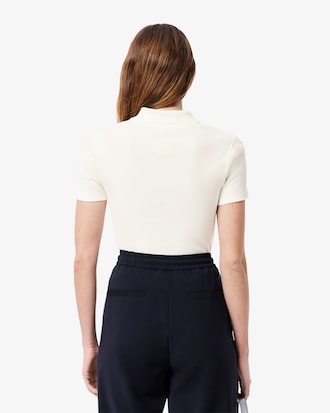 Slim Fit-Polohemd L.12.D aus gerippter Baumwolle