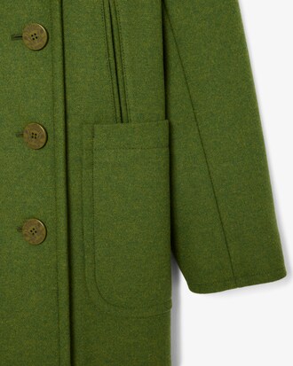 Langer Marinemantel Runway aus Slub-Wole
