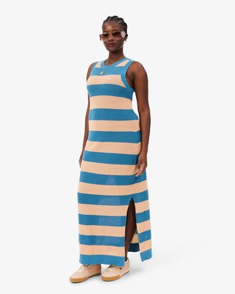 Gestreiftes Kleid aus Baumwolle