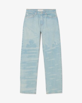 Straight Fit-Jeans aus Denim mit Landschaftsmotiv