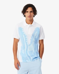 Classic Fit-Polohemd aus Piqu&eacute; mit Print