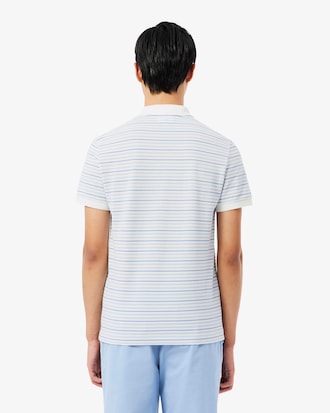 Gestreiftes Classic Fit-Polohemd aus Petit Piqu&eacute;