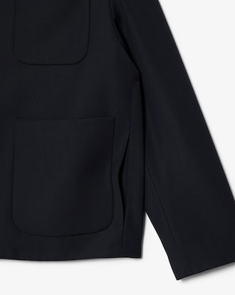 Jacke aus Twill-Wollmischgewebe