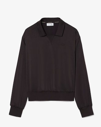 Relaxed Fit-Polohemd aus Satin