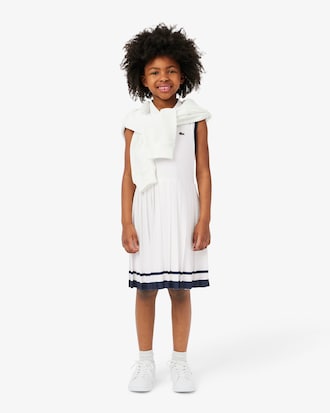 Polokleid aus Stretch-Piqué mit Falten