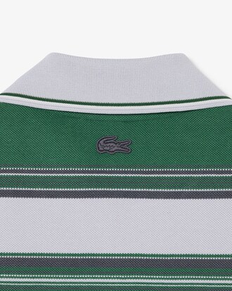 Lacoste x Wang Loose Fit Streifen-Piqu&eacute;-Polohemd