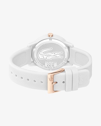 LACOSTE 12.12 Damenuhr mit weißem Silikonband