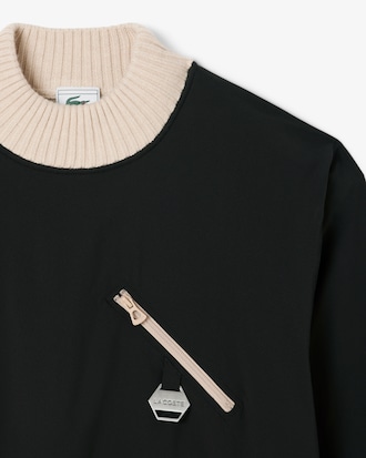 Archiv-Pullover mit hohem Kragen