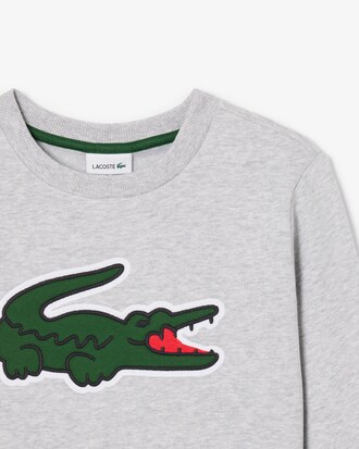 Unisex-Hoodie aus Fleece mit Krokodil