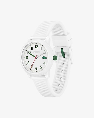 LACOSTE 12.12 Kinderuhr mit weißem Silikonband