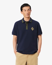 Franz&ouml;sisches Classic Fit-Polohemd mit Badge-Akzent