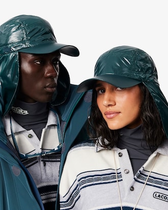 Runway Cap aus gl&auml;nzendem Taft
