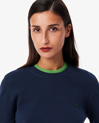 Pullover aus 3D-Strick mit Rundhalsausschnitt