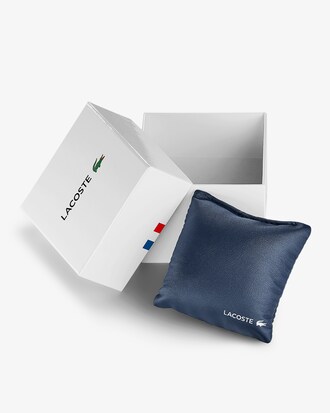 LACOSTE MOVE 12.12 Dreizeigeruhr aus khakifarbenem Silikon