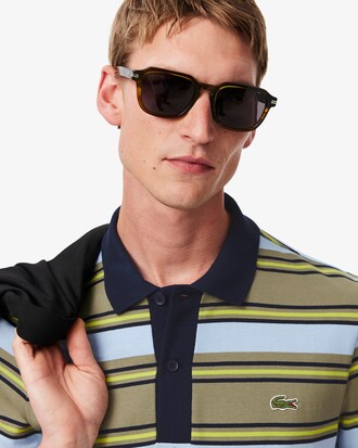 Regular Fit-Polohemd aus Baumwolle mit Streifen