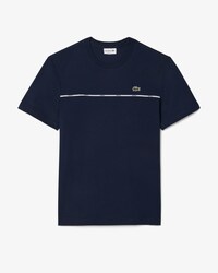 T-Shirt aus Baumwolljersey mit Lacoste-Einfassung