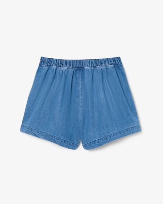 Faltenskort aus Denim